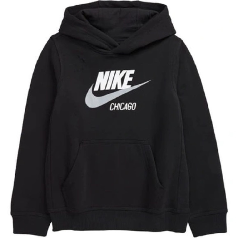 Nike Chicago Kids Black Hoodie Sweatshirt Youth Size Medium NWOT